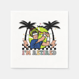 テニスの退職したパーティー退職選手 スタンダードカクテルナプキン