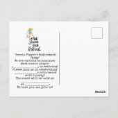 テニスの退職パーティー保存日 ポストカード (裏面)