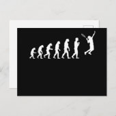 テニスの進化かわいい私は芝生のテニスの贈り物が大好き 案内ポストカード (正面/裏面)