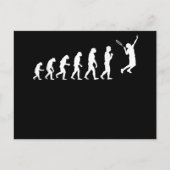 テニスの進化かわいい私は芝生のテニスの贈り物が大好き 案内ポストカード (正面)