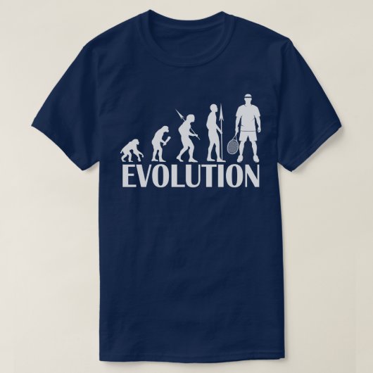 テニスの進化 Tシャツ (デザイン正面)