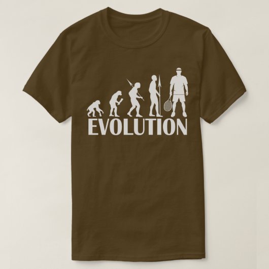 テニスの進化 Tシャツ (デザイン正面)