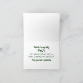 テニスの遅れた誕生日カード カード (内部)