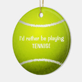 テニスの遊方がいい!テニスボールオーナメント セラミックオーナメント (左)