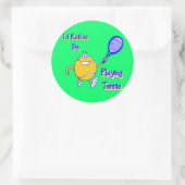 テニスの遊方が好い ラウンドシール (バッグ)