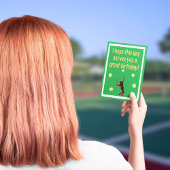 テニスの選手あなたに誕生日を提供することを望素晴らしむ カード