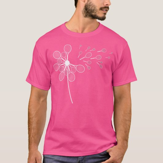 テニスの選手のためのWo Dandelionテニスラック Tシャツ (正面)