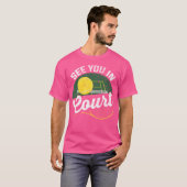 テニスの選手テニスのために裁判所であなたに会う Tシャツ (正面フル)