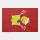 テニスの雪だるま キッチンタオル (横)