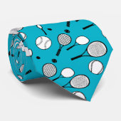 テニスの青くスタイリッシュなメンズ ネクタイ (ロール)