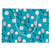 テニスの青のおもしろい ラージペーパーバッグ (裏面)
