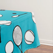 テニスの青の白黒 テーブルクロス (インサイチュ)