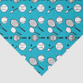 テニスの青の白黒 薄葉紙 (詳細)