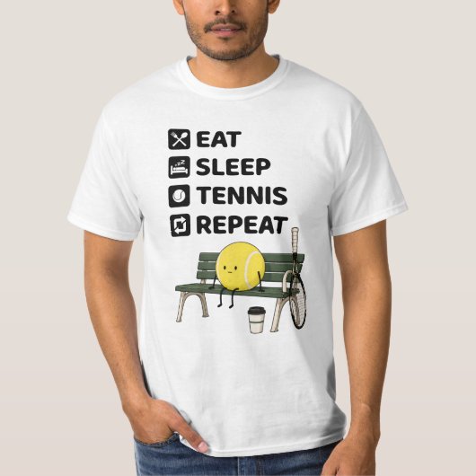 テニスの面白いフレーズ Tシャツ (正面)
