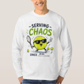 テニスの面白いフレーズ Tシャツ (正面)