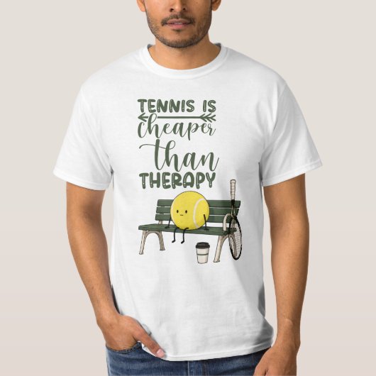 テニスの面白いフレーズ Tシャツ (正面)