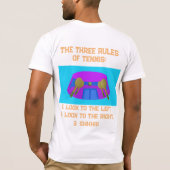 テニスのTシャツの3つのルール Tシャツ (裏面)