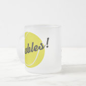 テニスはギフトを倍増します フロストグラスマグカップ (正面左)