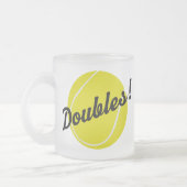 テニスはギフトを倍増します フロストグラスマグカップ (左)