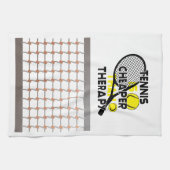 テニスはセラピーより安い キッチンタオル (横)