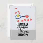 テニスはセラピーより安い ポストカード (正面/裏面)