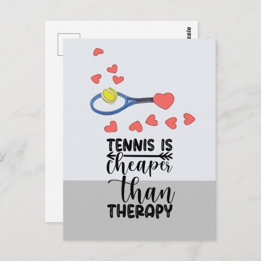 テニスはセラピーより安い ポストカード (正面/裏面)