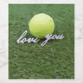 テニスはテニスボールが大好き ワインラベル (シングルラベル)