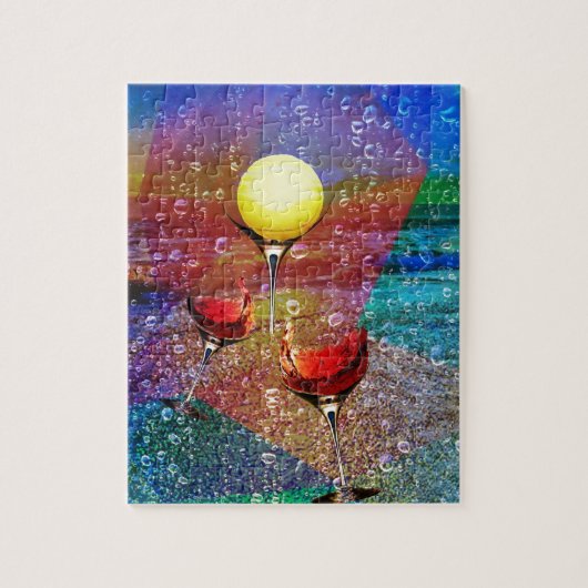 テニスはフルカラーで祝います ジグソーパズル (縦)