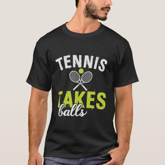テニスはボールを取る Tシャツ (正面)