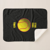 テニスはボールテニスおもしろいボールを取る シェルパブランケット (正面(横))