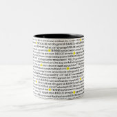 テニスはマグを名づけます ツートーンマグカップ (中央)