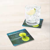 テニスは一度ライブで2回、テニスボール、コート スクエアペーパーコースター (インサイチュ)