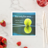 テニスは一度ライブで2回、テニスボール、コート スタンダードカクテルナプキン (インサイチュ)