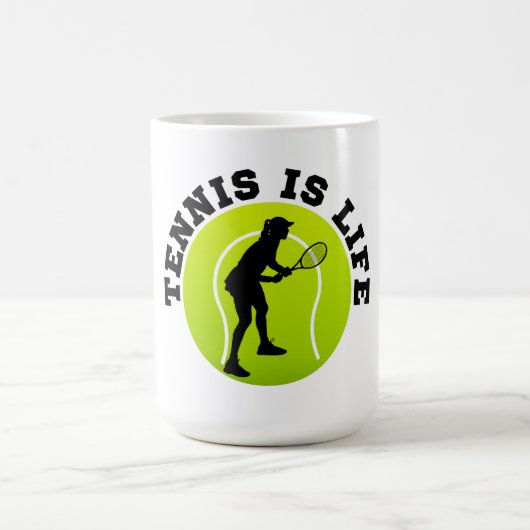 テニスは人生 コーヒーマグカップ (中央)