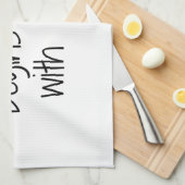 テニスは愛タオルから始まります キッチンタオル (四つ折り)