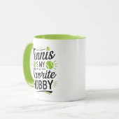 テニスは私のお気に入りの趣味だ、マモダング マグカップ (正面左)