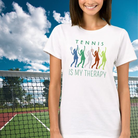 テニスは私のセラピーだ!女子テニス選手 Tシャツ