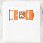 テニスは私の薬だ 長方形シール (バッグ)