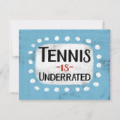 テニスは過小評価グリーティングカード カード (正面)
