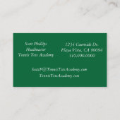 テニスはAcademy_templateを加えます 名刺 (裏面)