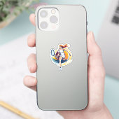 テニスをする女性 シール (スマートフォン)
