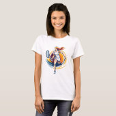 テニスをする女性 Tシャツ (正面フル)