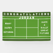 テニスをテーマにしたお祝い 横断幕 (横)