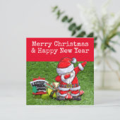 テニスをテーマにしたテニスクリスマス シーズンカード (スタンド正面)