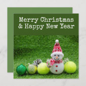 テニスをテーマにしたテニスクリスマス シーズンカード (正面/裏面)