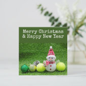 テニスをテーマにしたテニスクリスマス シーズンカード (スタンド正面)