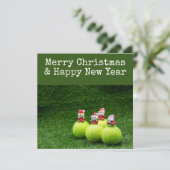 テニスをテーマにしたテニスクリスマス シーズンカード (スタンド正面)