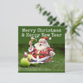 テニスをテーマにしたテニスクリスマス シーズンカード (スタンド正面)