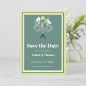 テニスをテーマにしたテニ結婚スコアのグリーンライムカラー セーブザデート (スタンド正面)