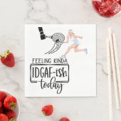 テニスをテーマにしたデザインおもしろいことわざ引用文 スタンダードランチョンナプキン (インサイチュ)